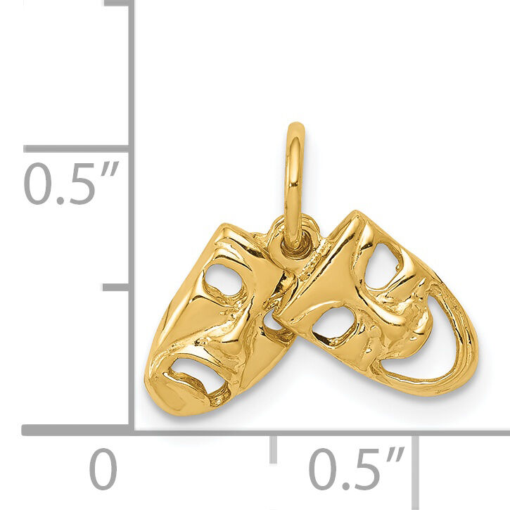 14k Comedy/Tragedy 2-Piece Charm-XAC340