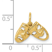 14k Comedy/Tragedy 2-Piece Charm-XAC340