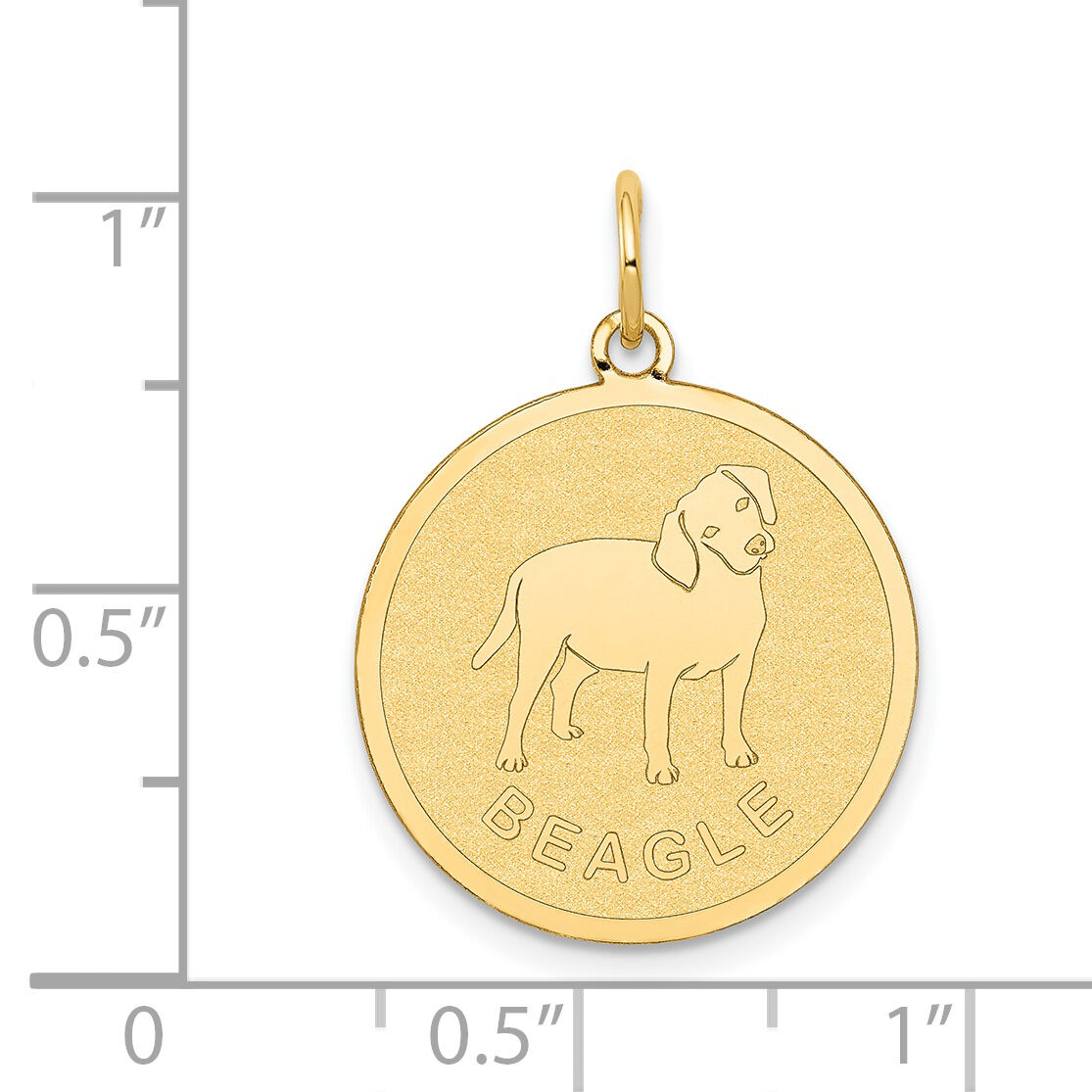 14k Beagle Disc Charm-XAC360