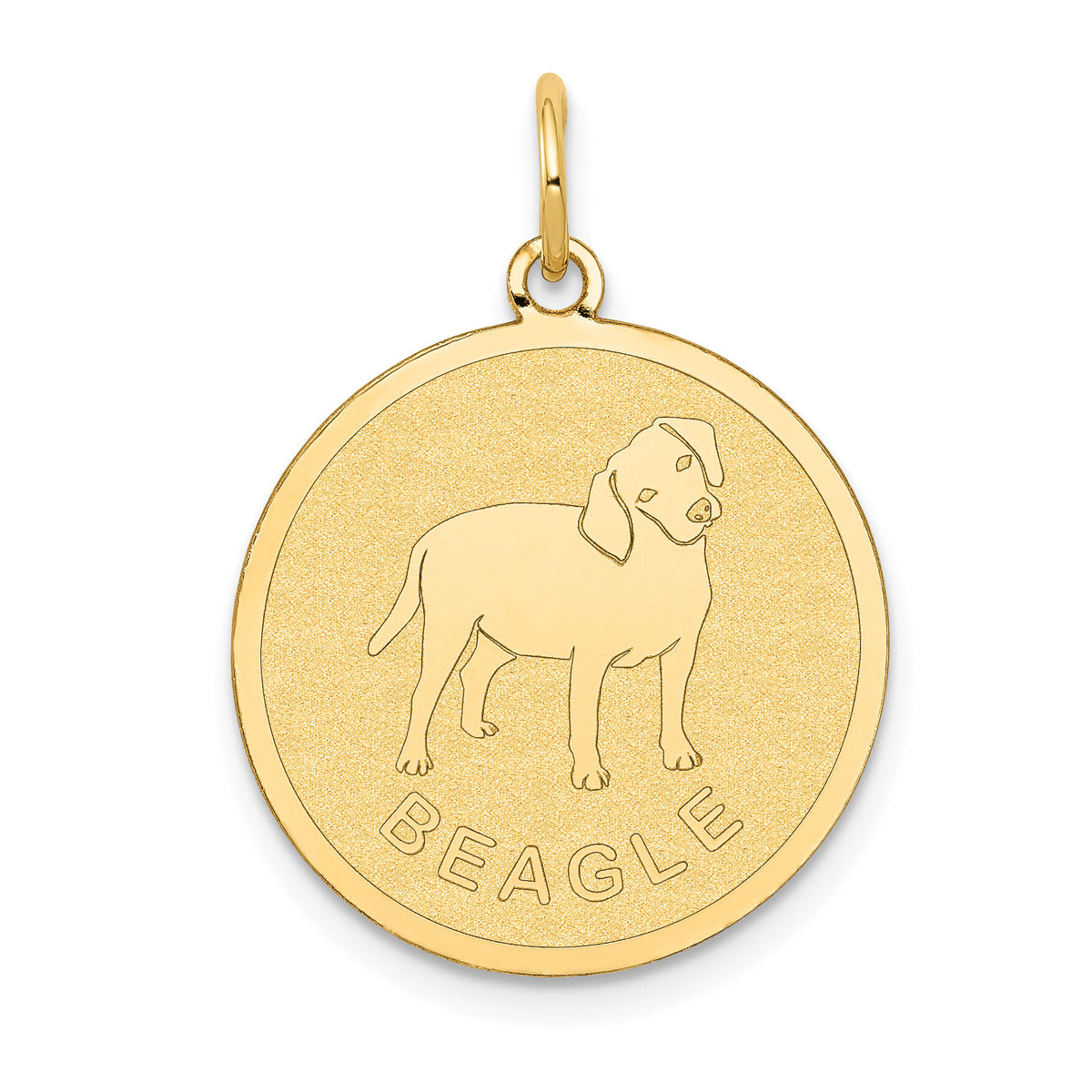 14k Beagle Disc Charm-XAC360