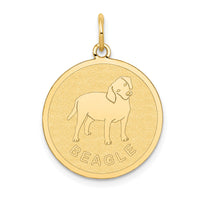 14k Beagle Disc Charm-XAC360