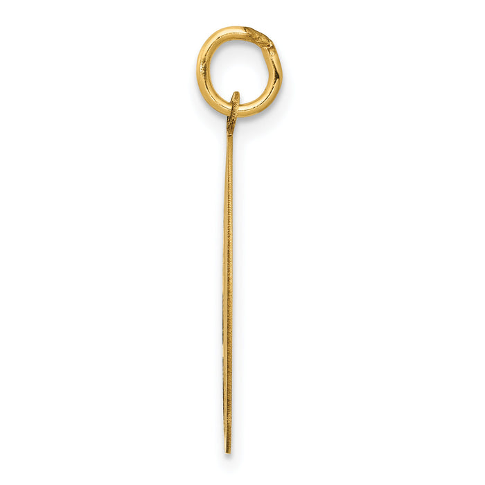 14k German Shepherd Disc Charm-XAC370
