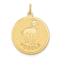 14k Poodle Disc Charm-XAC376