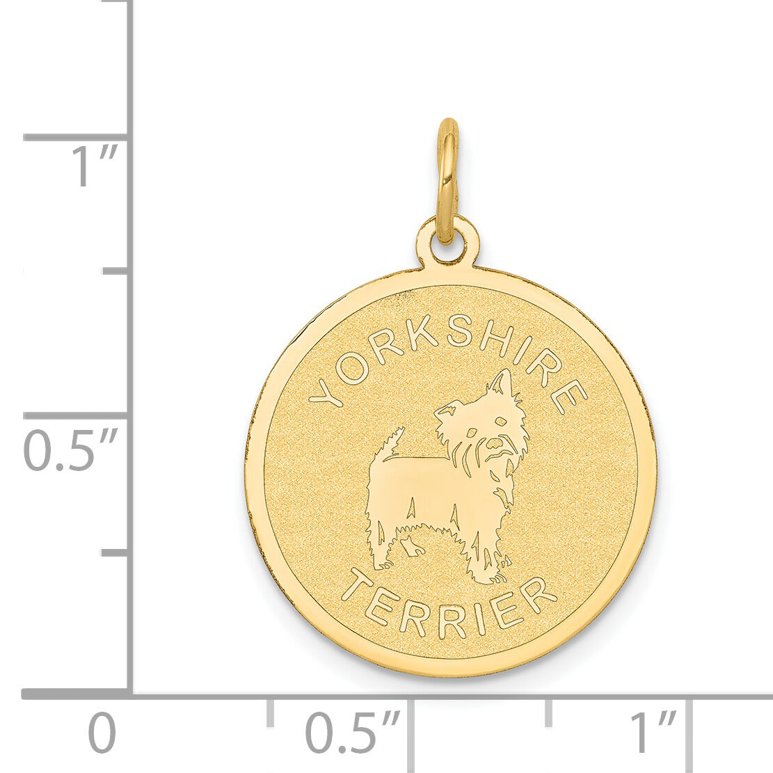 14k Yorkshire Terrier Disc Charm-XAC383
