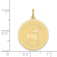 14k Yorkshire Terrier Disc Charm-XAC383