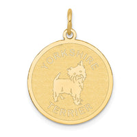 14k Yorkshire Terrier Disc Charm-XAC383