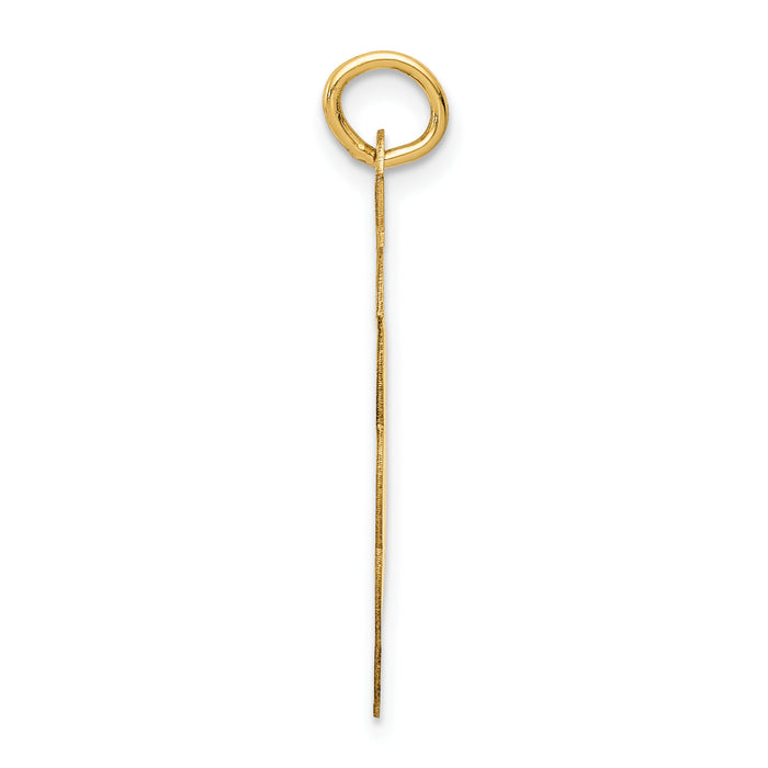 14k Wedding Bells Engraveable Disc Charm-XAC463