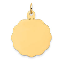 14k Wedding Bells Engraveable Disc Charm-XAC463