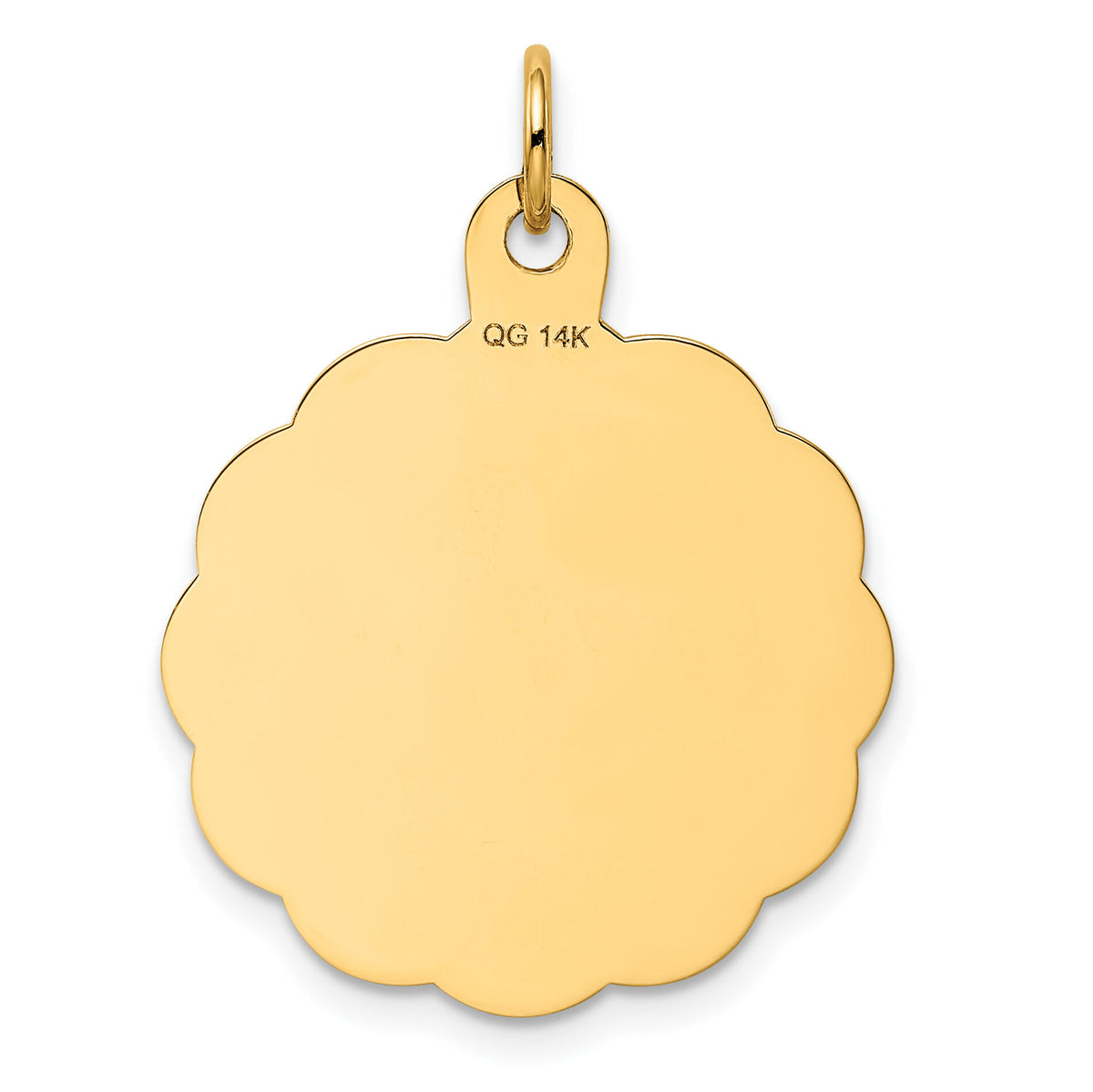 14K WEDDING BELLS Engraveable Disc Charm-XAC483