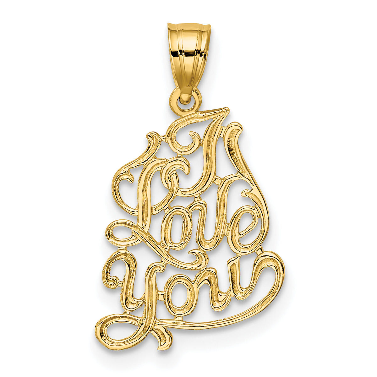 14K I LOVE YOU Script Charm-XAC485