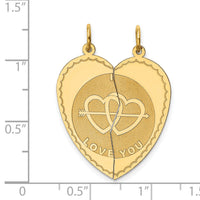 14k Break-apart I LOVE YOU Charm-XAC500