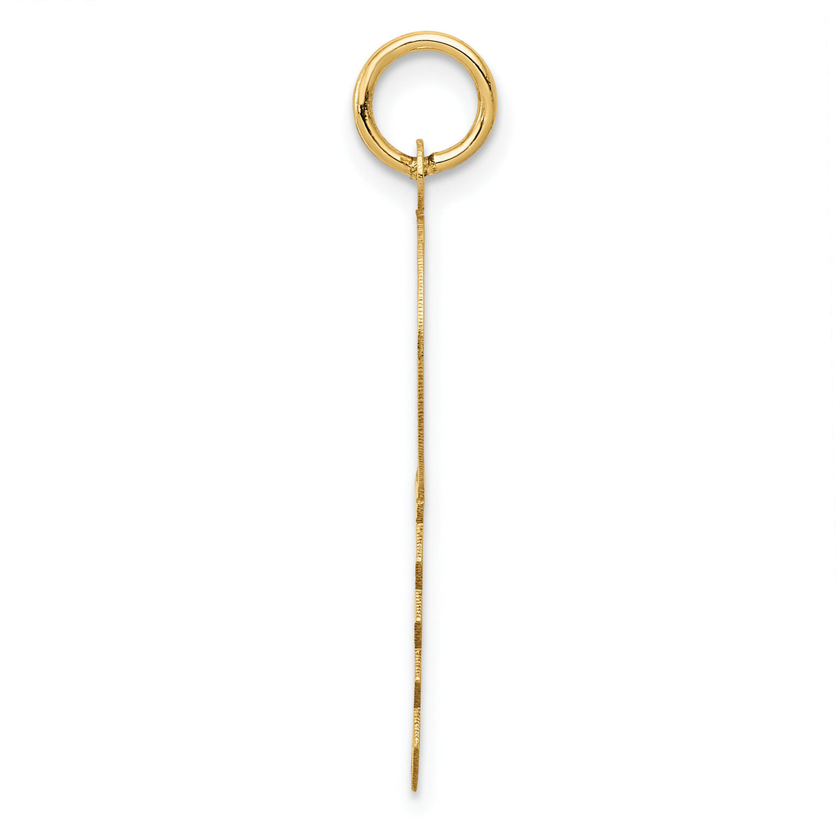 14K Polished and Satin Hearts Flat Key Charm-XAC525