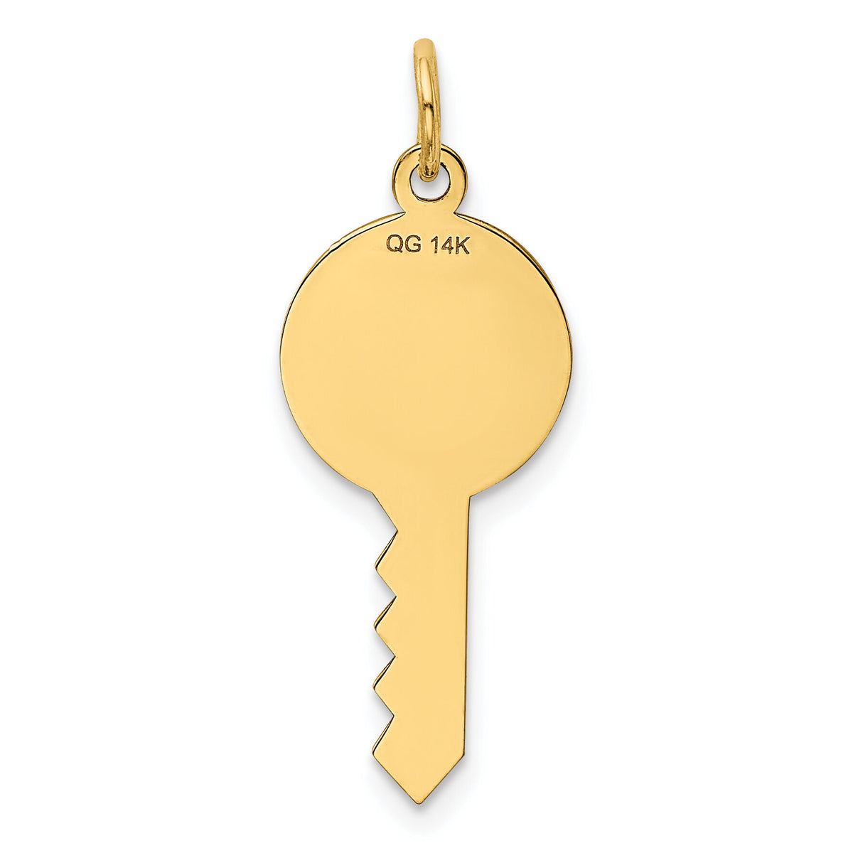 14K Polished and Satin Hearts Flat Key Charm-XAC525