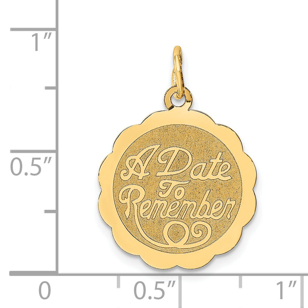 14K A DATE TO REMEMBER Disc Charm-XAC565