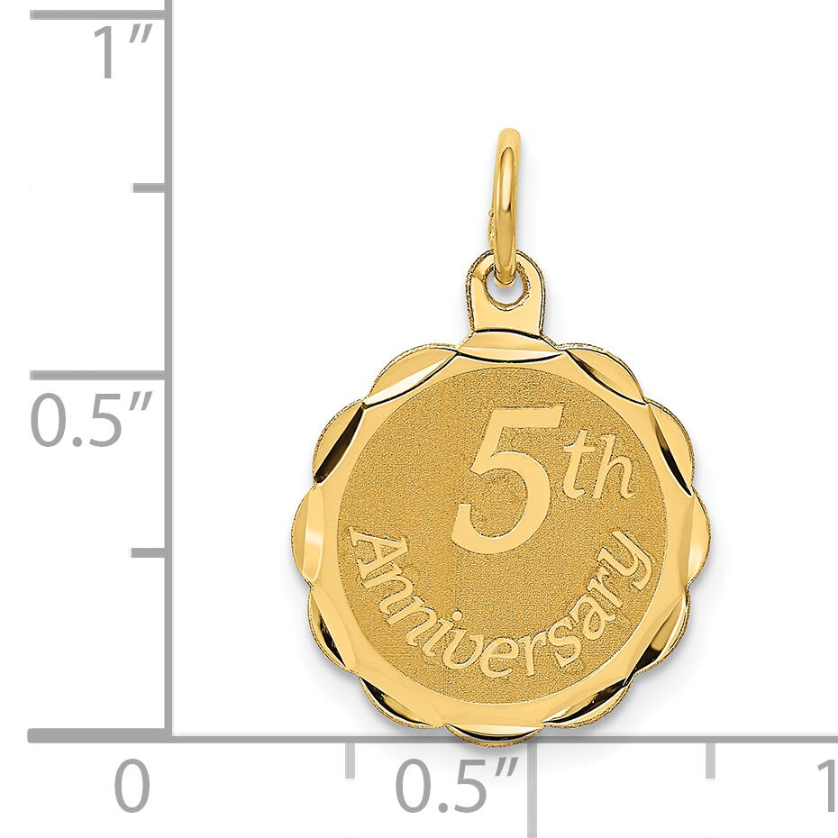 14K Happy 5th ANNIVERSARY Charm-XAC577