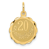 14K Happy 20th ANNIVERSARY Charm-XAC579