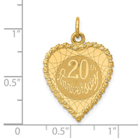 14K Happy 20th ANNIVERSARY Charm-XAC582