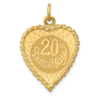14K Happy 20th ANNIVERSARY Charm-XAC582