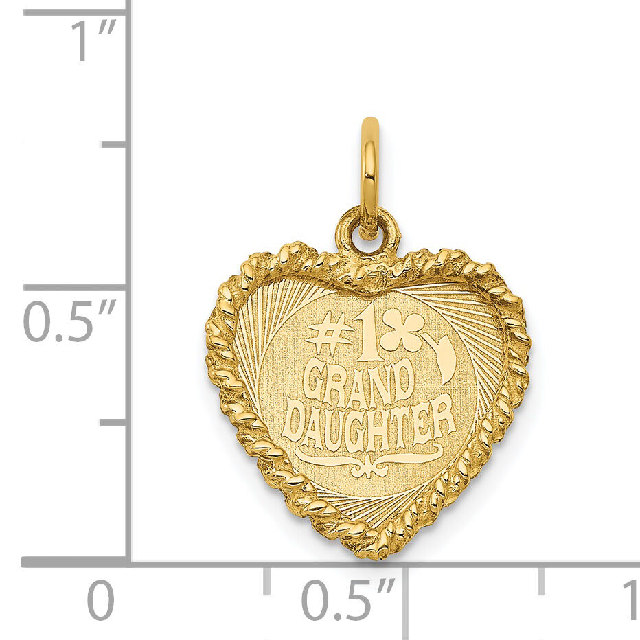 14k #1 GRANDDAUGHTER Disc Charm-XAC616