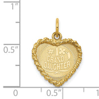 14k #1 GRANDDAUGHTER Disc Charm-XAC616