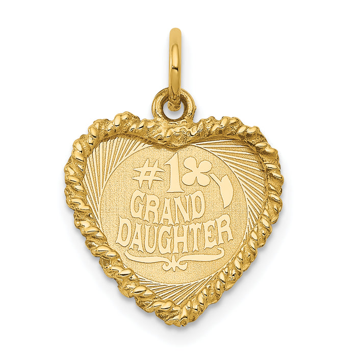 14k #1 GRANDDAUGHTER Disc Charm-XAC616