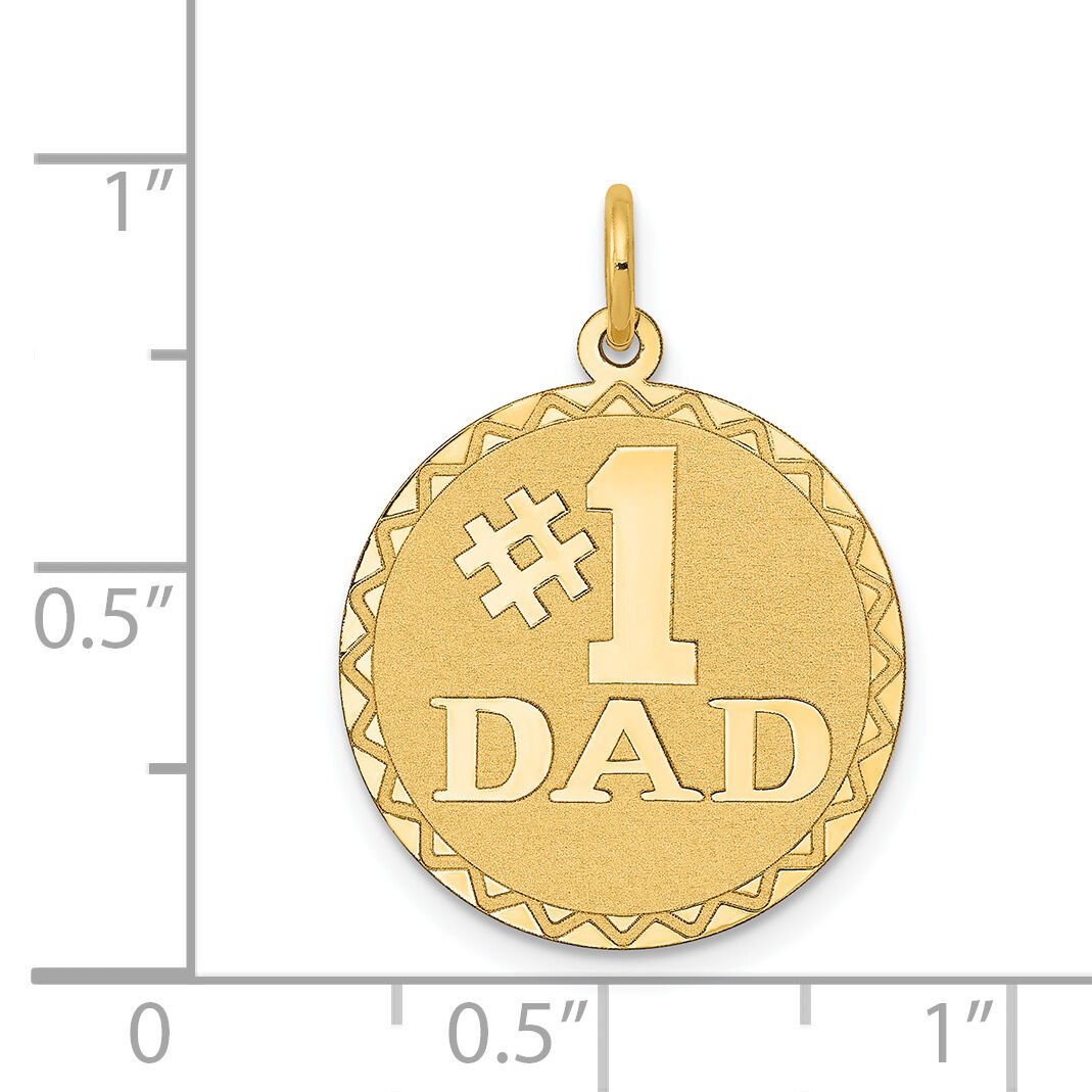 14K #1 DAD Charm-XAC623