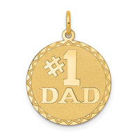 14K #1 DAD Charm-XAC623