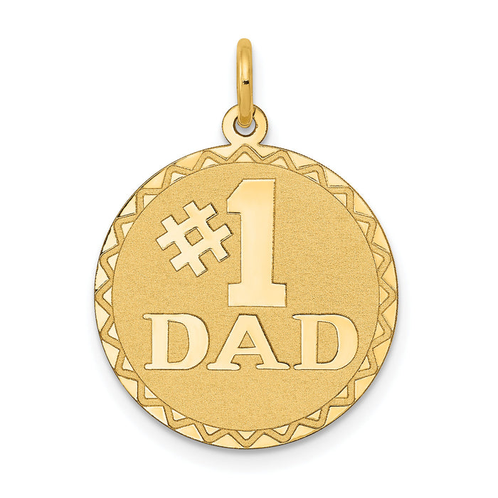 14K #1 DAD Charm-XAC623