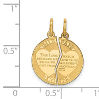 14K 2-piece Mizpah Charm-XAC640