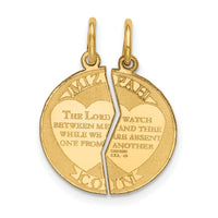 14K 2-piece Mizpah Charm-XAC640