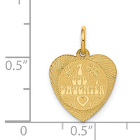 14k #1 GODDAUGHTER Heart Disc Charm-XAC653