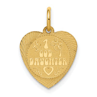 14k #1 GODDAUGHTER Heart Disc Charm-XAC653