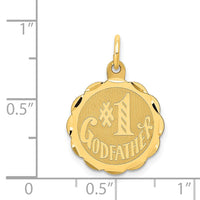 14K #1 GODFATHER Charm-XAC654