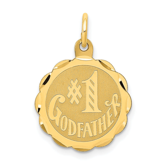 14K #1 GODFATHER Charm-XAC654