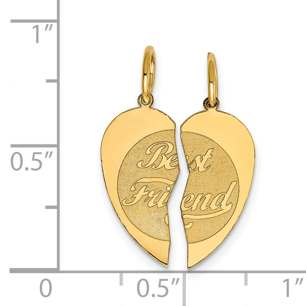 14K 2-piece BEST FRIEND Charm-XAC674