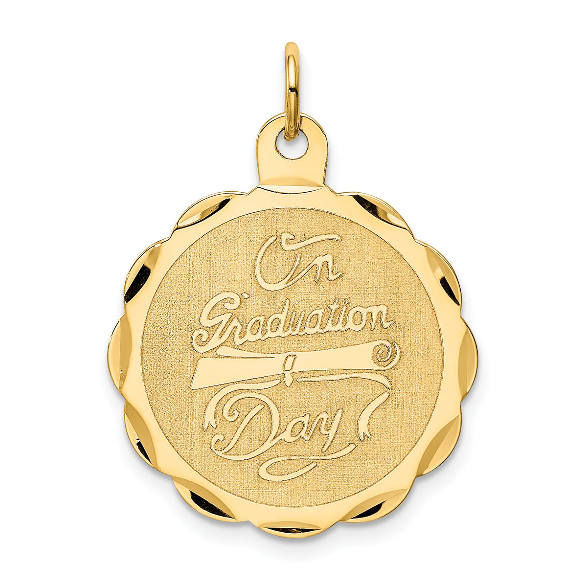 14k ON GRADUATION DAY with Diploma Charm-XAC699