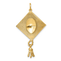 14k Graduation Cap with FW Cultured Pearl Charm-XAC703