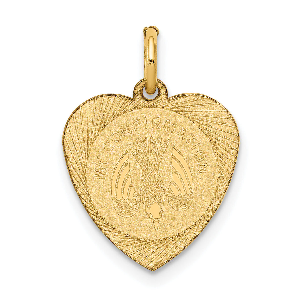 14k My Confirmation Heart Disc Charm-XAC725