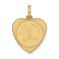 14k My Confirmation Heart Disc Charm-XAC725