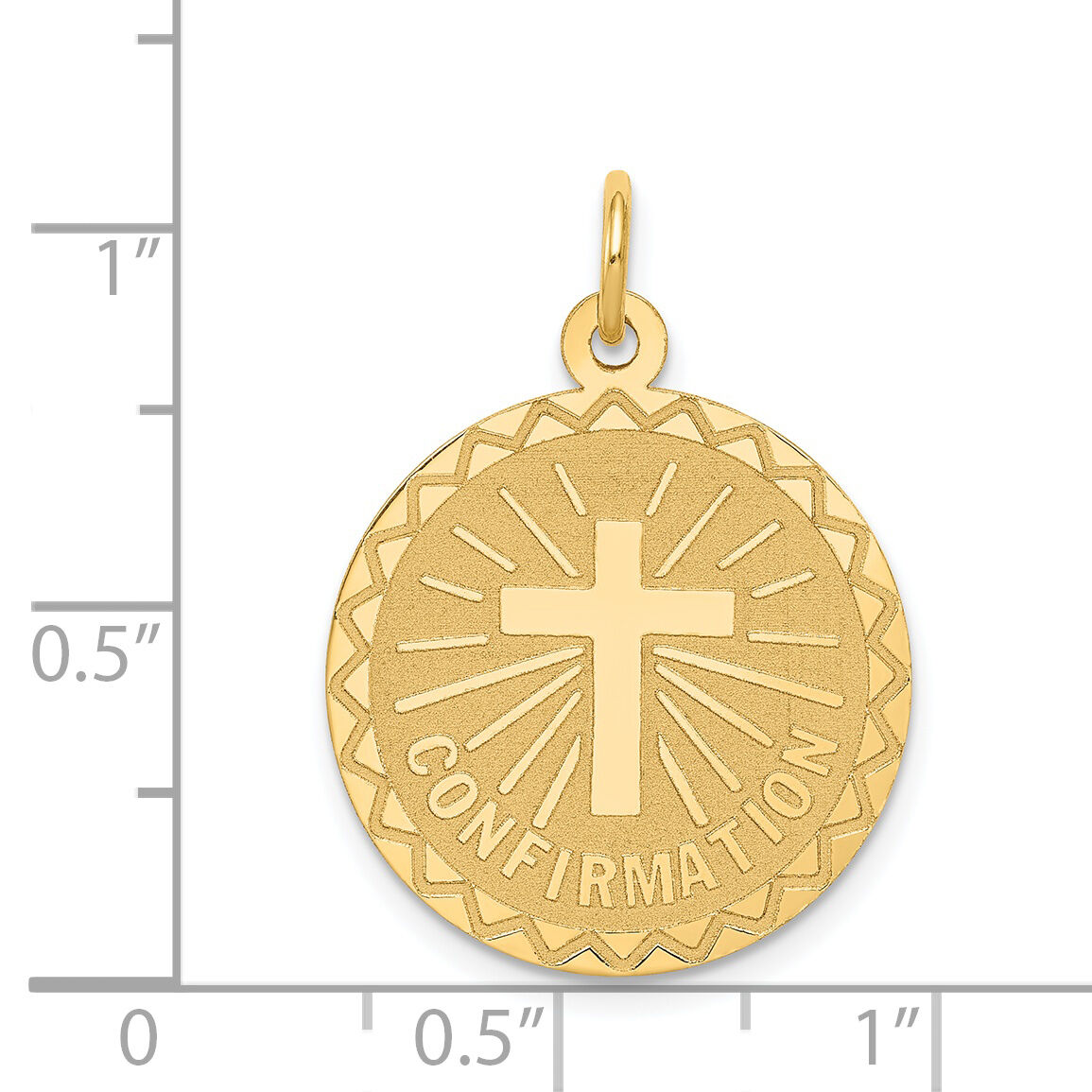 14k Confirmation Disc Charm-XAC731