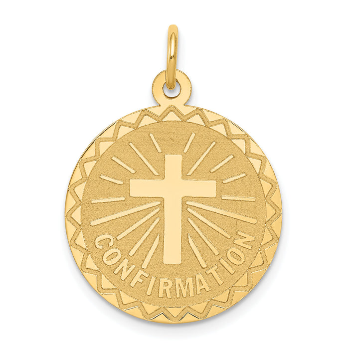 14k Confirmation Disc Charm-XAC731