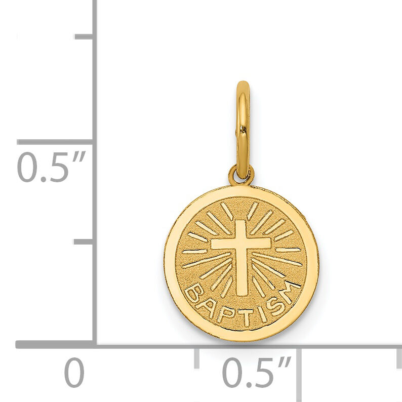 14k Small Baptism Charm-XAC733