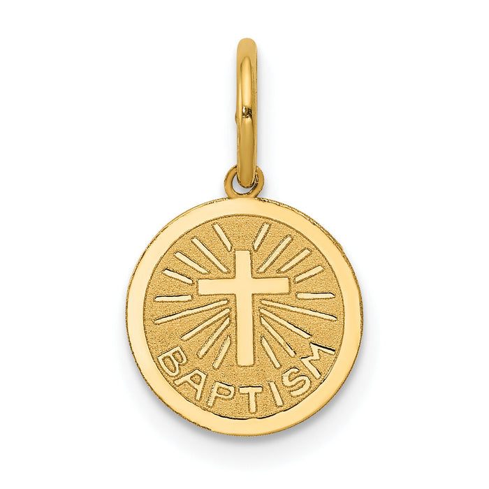 14k Small Baptism Charm-XAC733