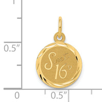 14k SWEET 16 Disc Charm-XAC745