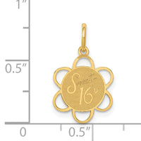 14k SWEET 16 Disc Charm-XAC746