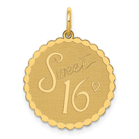 14k SWEET 16 Disc Charm-XAC751