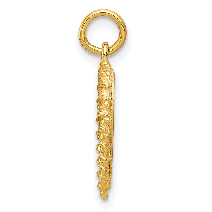 14K SWEET Sixteen Heart Charm-XAC754