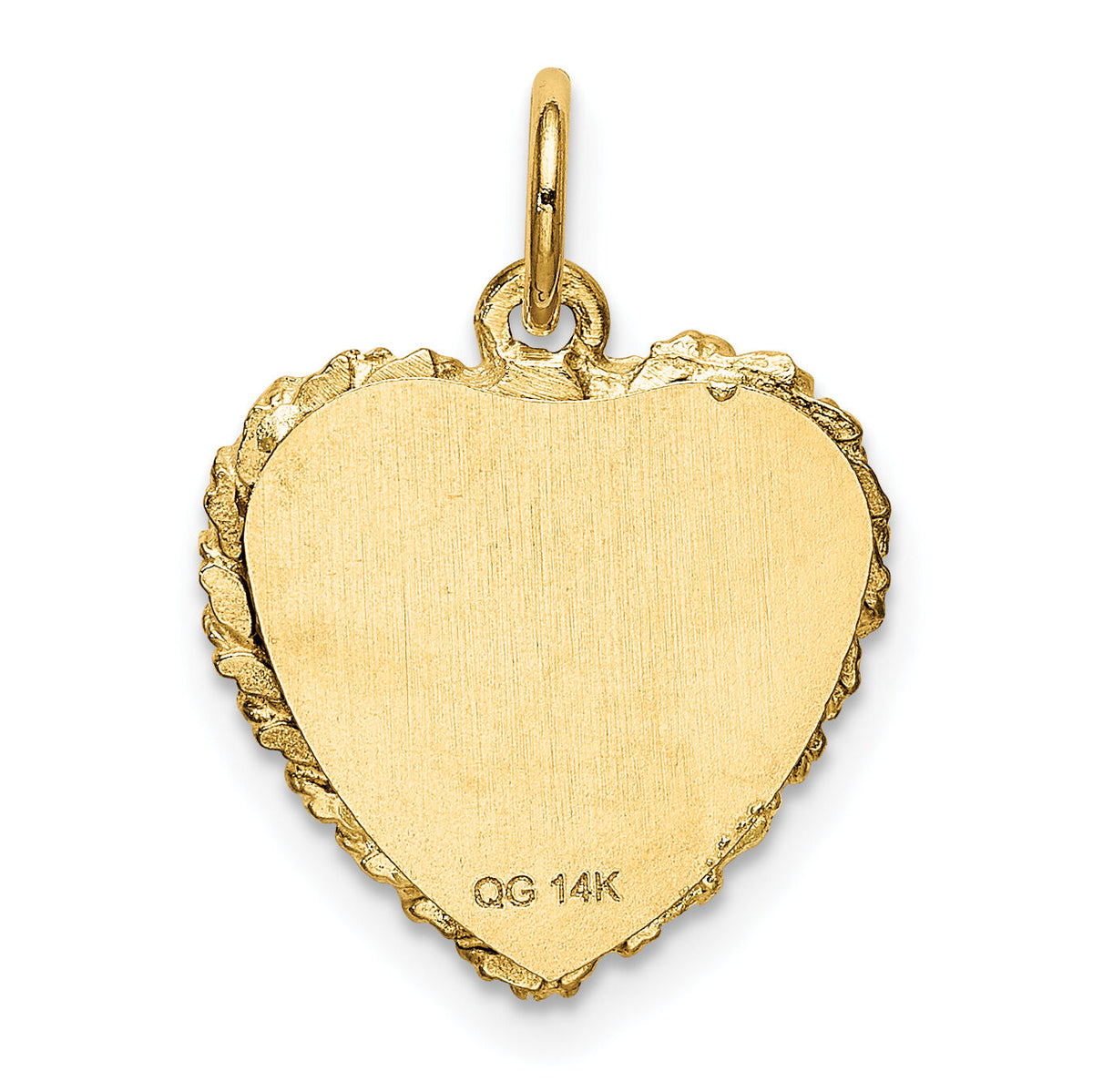 14K SWEET Sixteen Heart Charm-XAC754