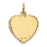 14K SWEET Sixteen Heart Charm-XAC754