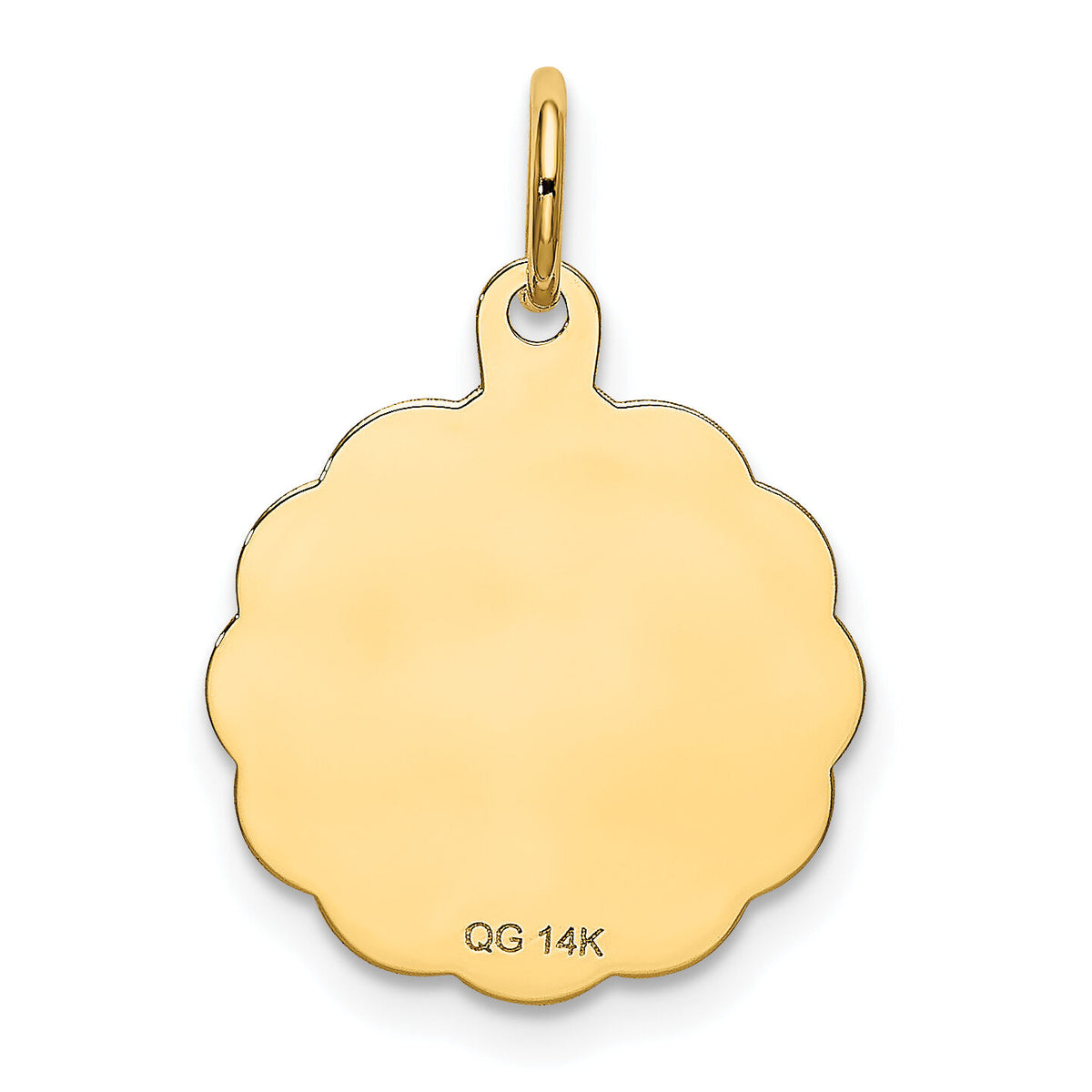 14K Polished Satin Engraveable HAPPY BIRTHDAY Charm-XAC758